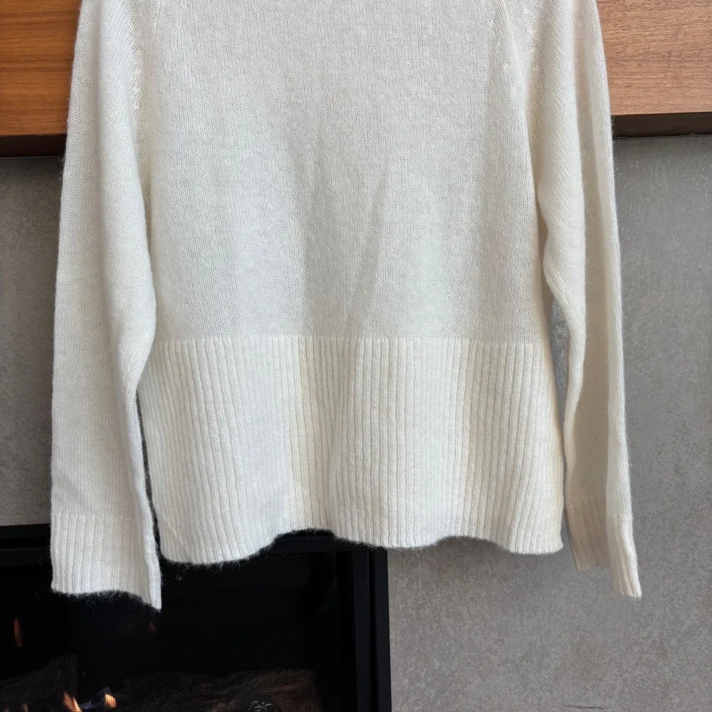 J.Crew High Rib Pullover Sweater in Wool Blend, Size S